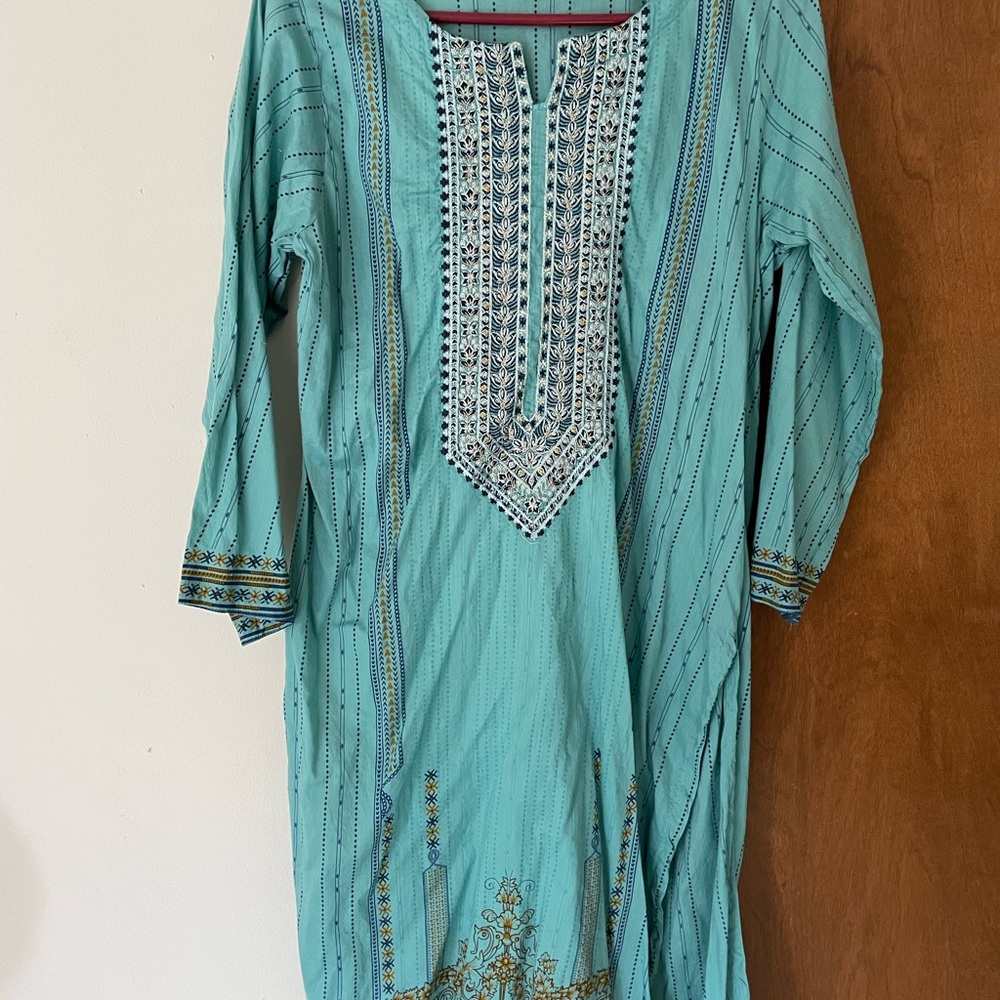 Pakistani 2 piece blue suit medium